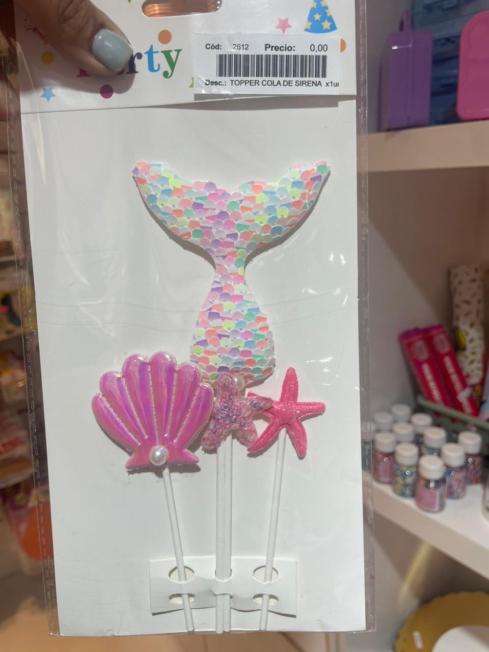TOPPER DE TORTA SIRENA