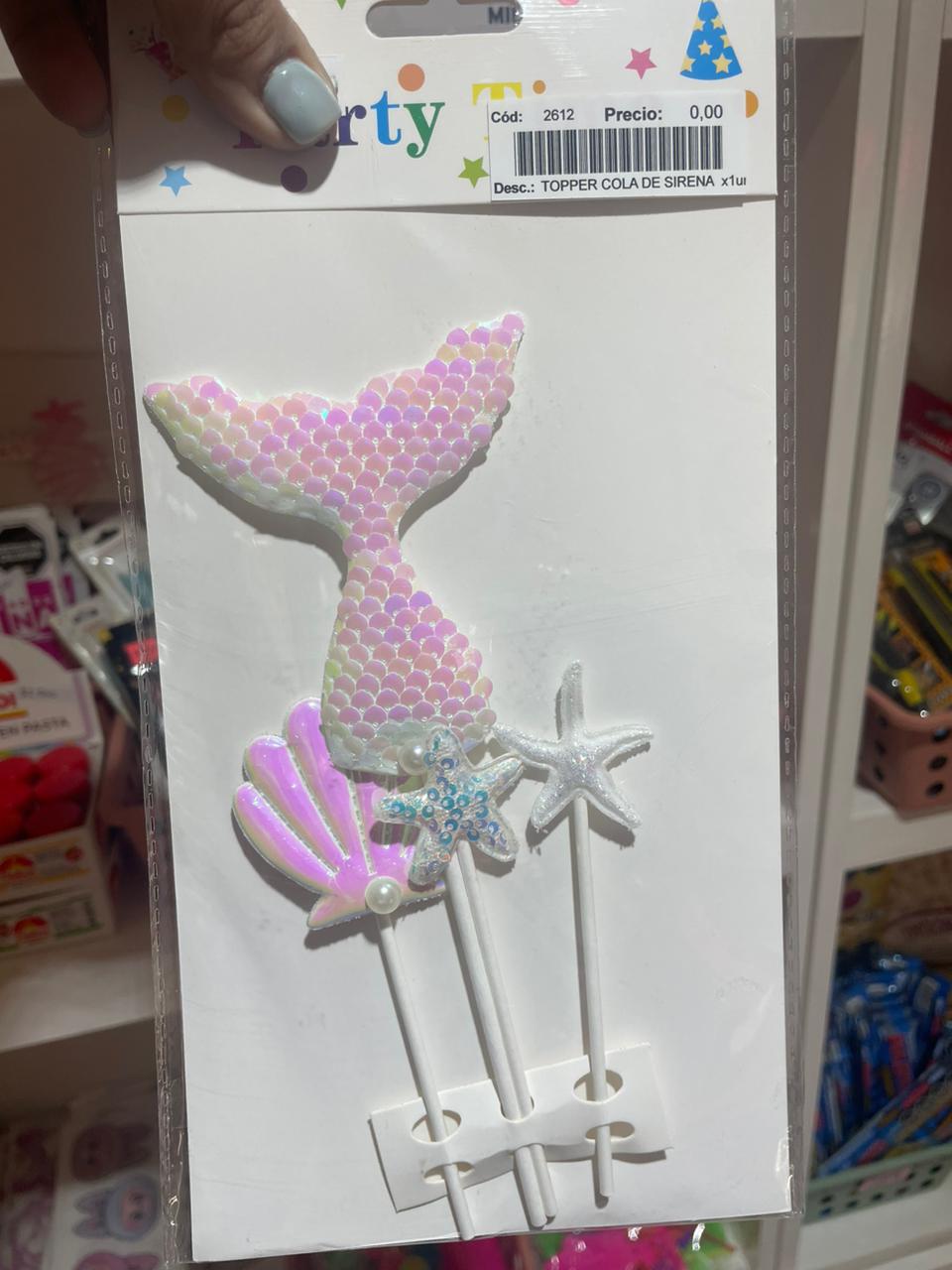 TOPPER DE TORTA SIRENA