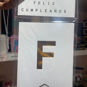 CARTEL DE FELIZ CUMPLEAÑOS BLANCO