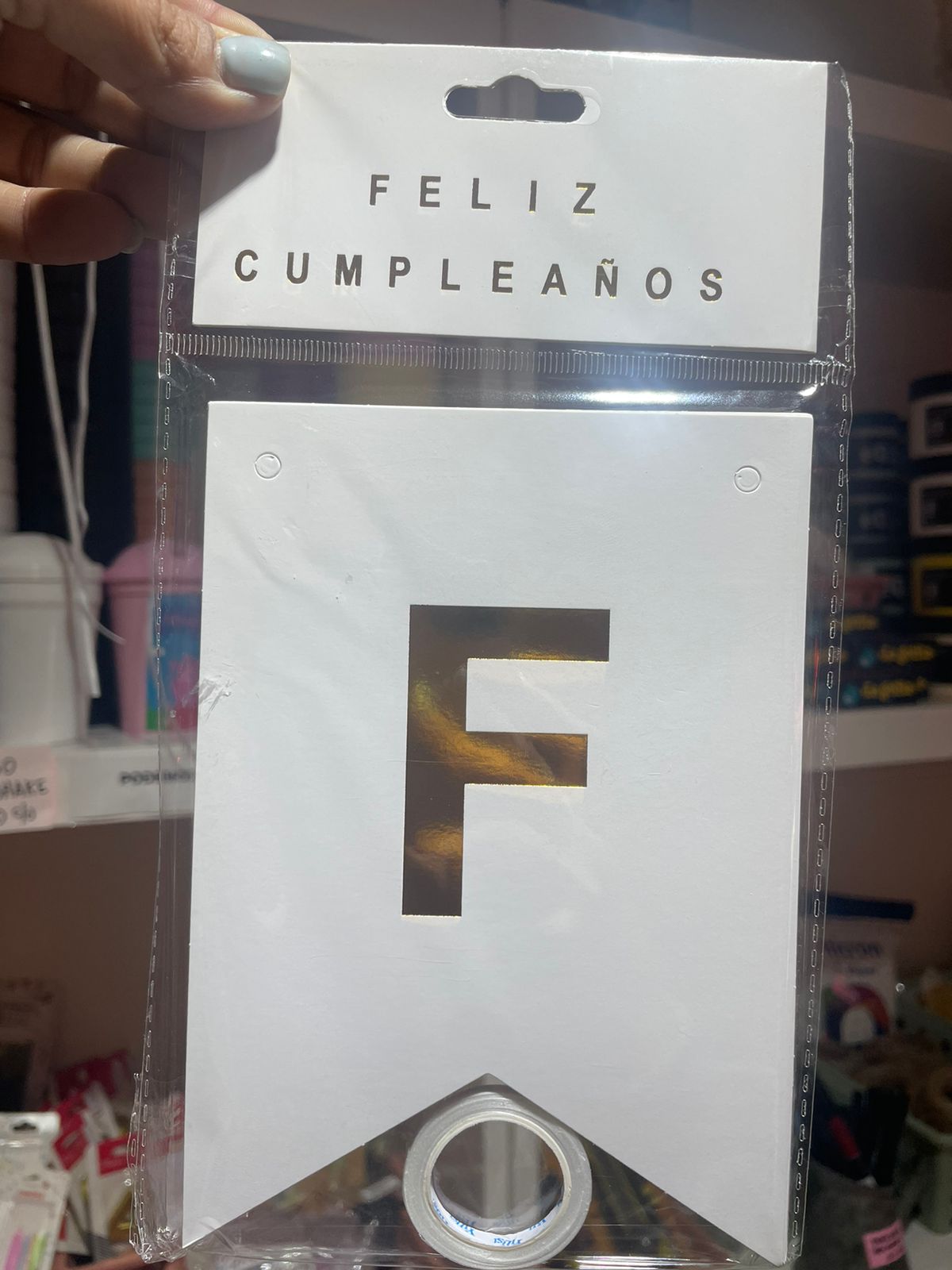 CARTEL DE FELIZ CUMPLEAÑOS BLANCO