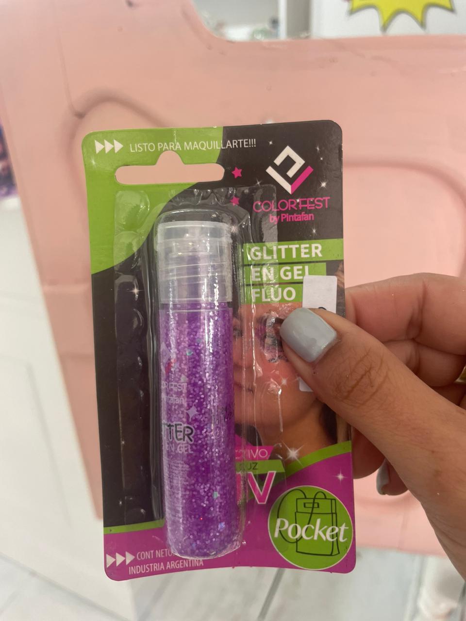 GLITTER EN GEL VIOLETA FLÚOR