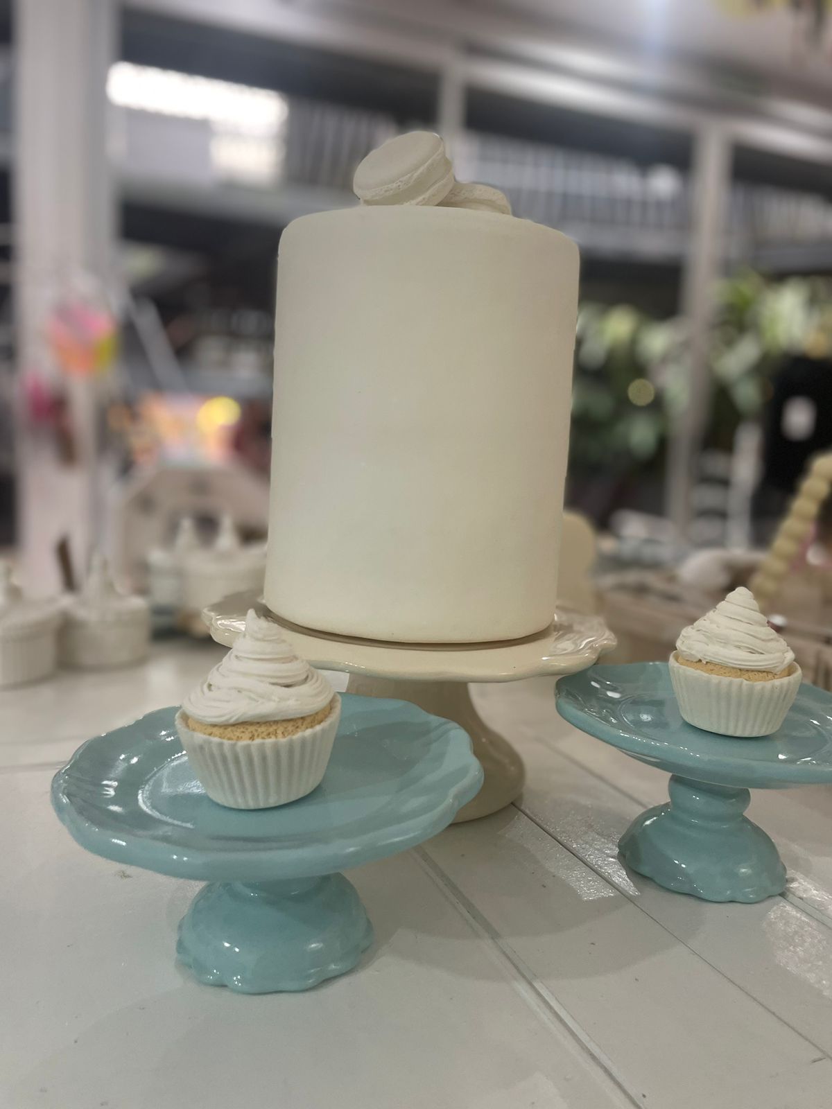MINI ALZADA DE CERÁMICA  CELESTE