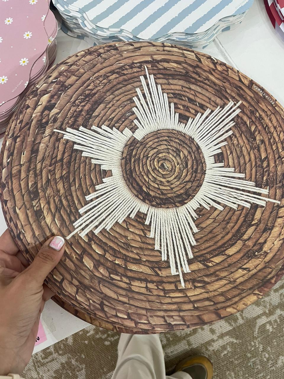 PLATO DE SITIO YUTE DE PAPEL