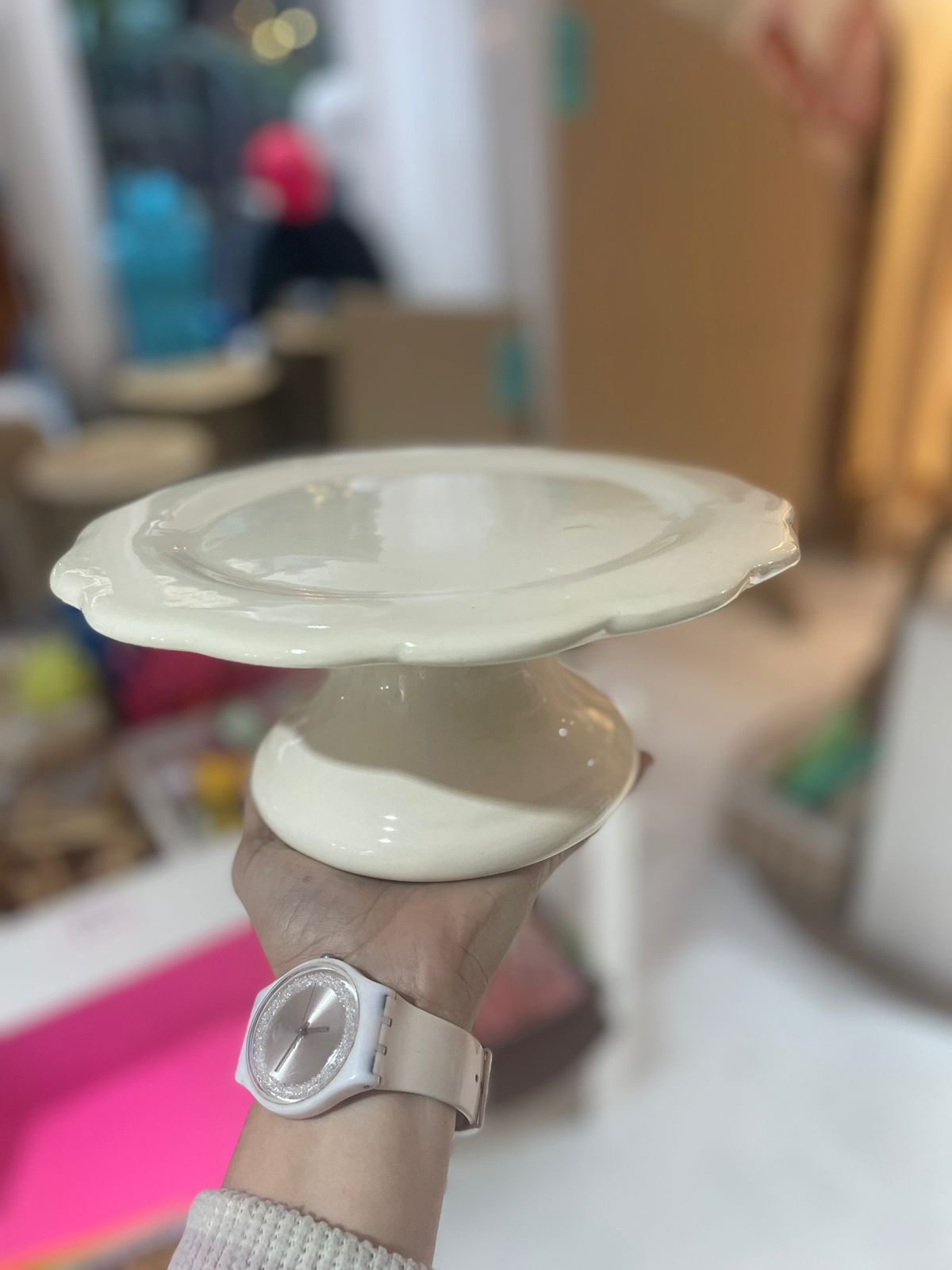 ALZADA DE CERÁMICA CREMA