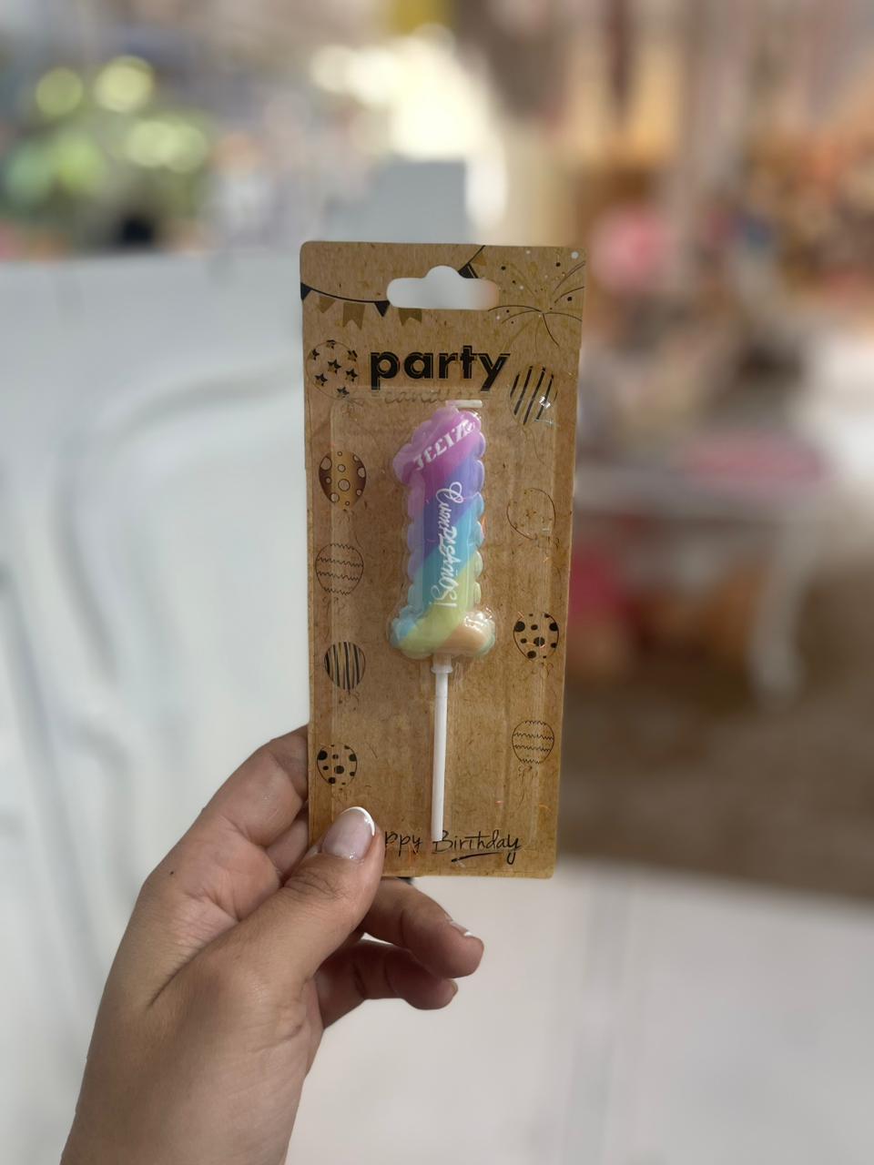 VELAS «GLOBO»  MULTICOLOR NRO 1