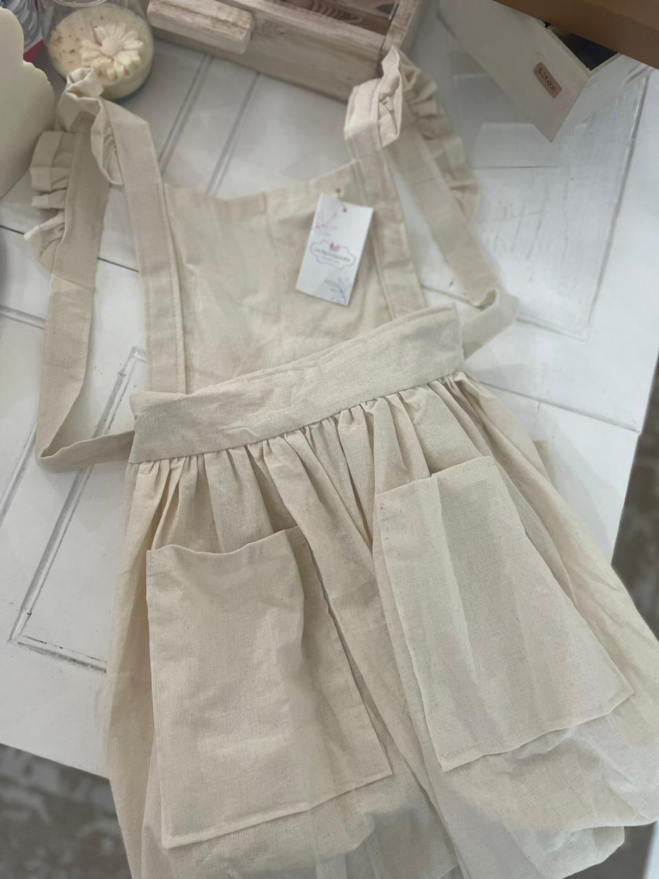 DELANTAL DE TUSSOR VINTAGE