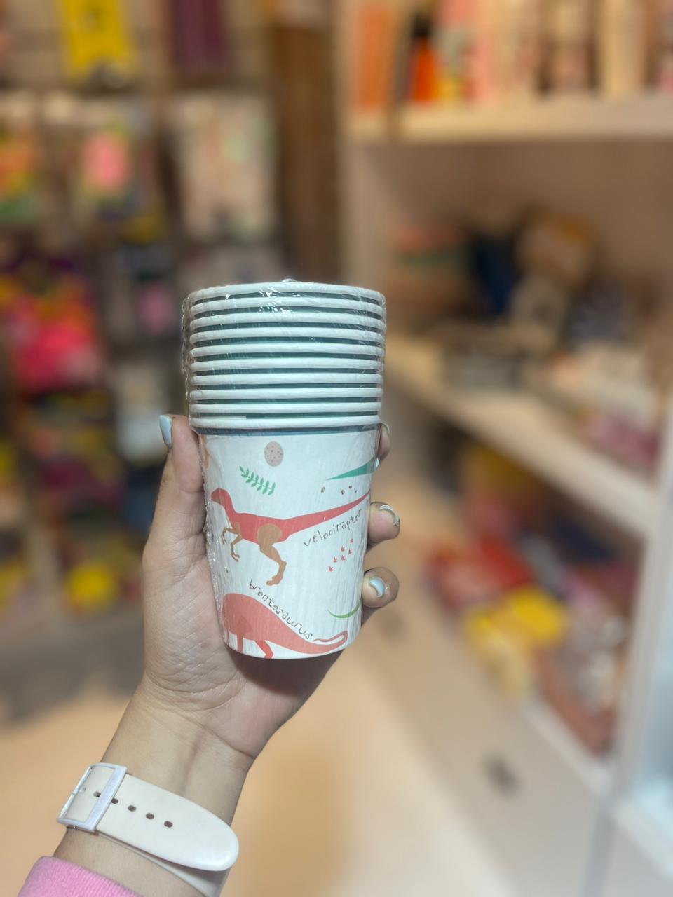 VASO DESCARTABLE  DINOSAURIOS