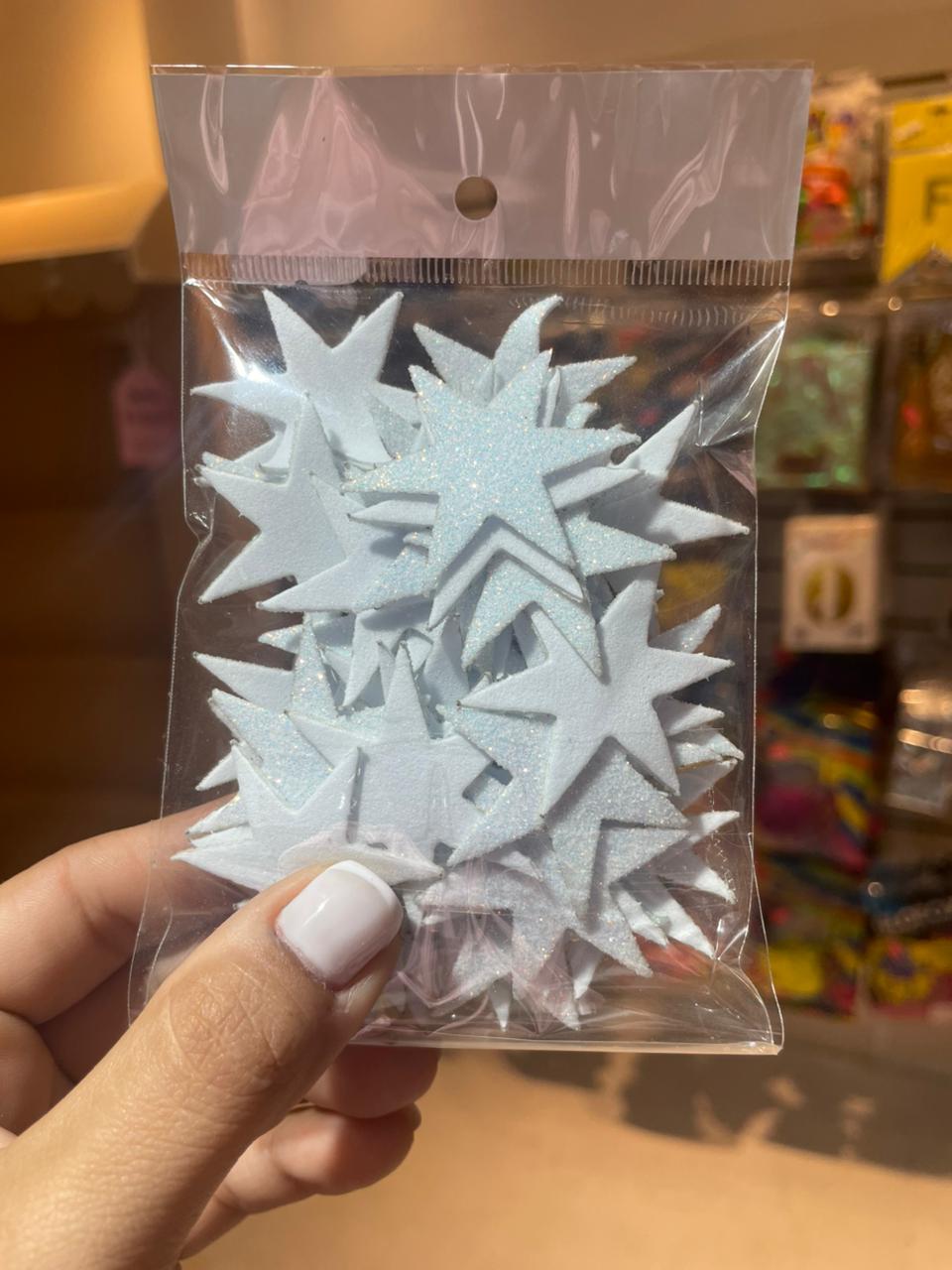 APLIQUE DE GOMA EVA GIBRÉ ESTRELLA BLANCA