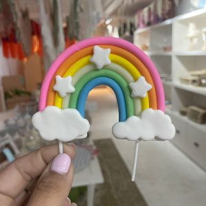 TOPPER DE TORTA ARCOIRIS
