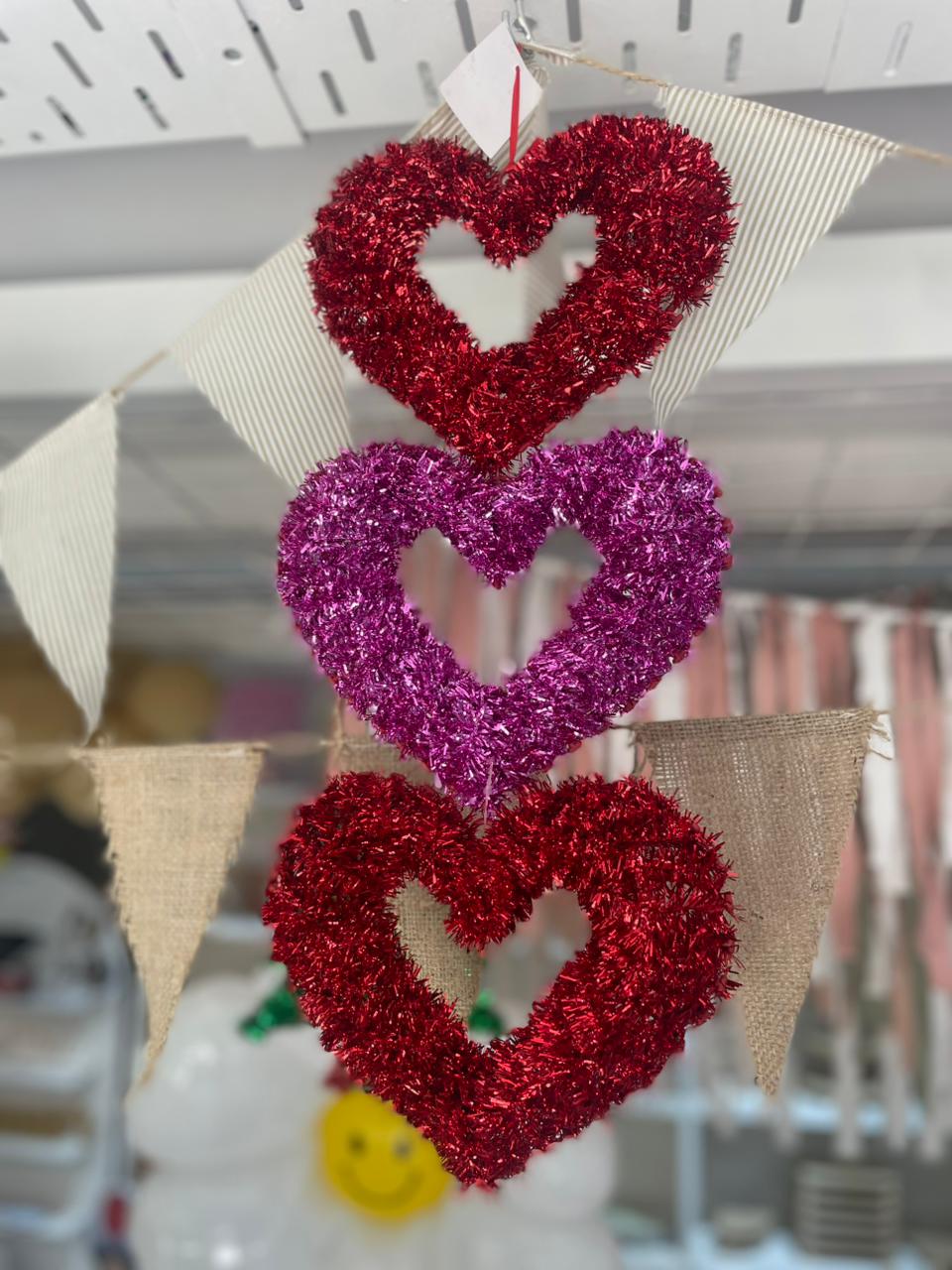 TRÍO DE CORAZONES  COLGANTE