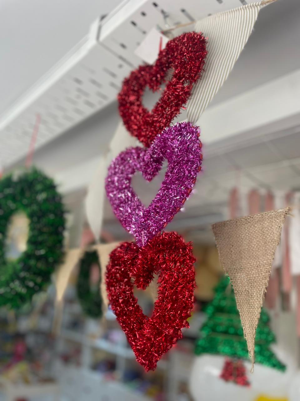 TRÍO DE CORAZONES  COLGANTE